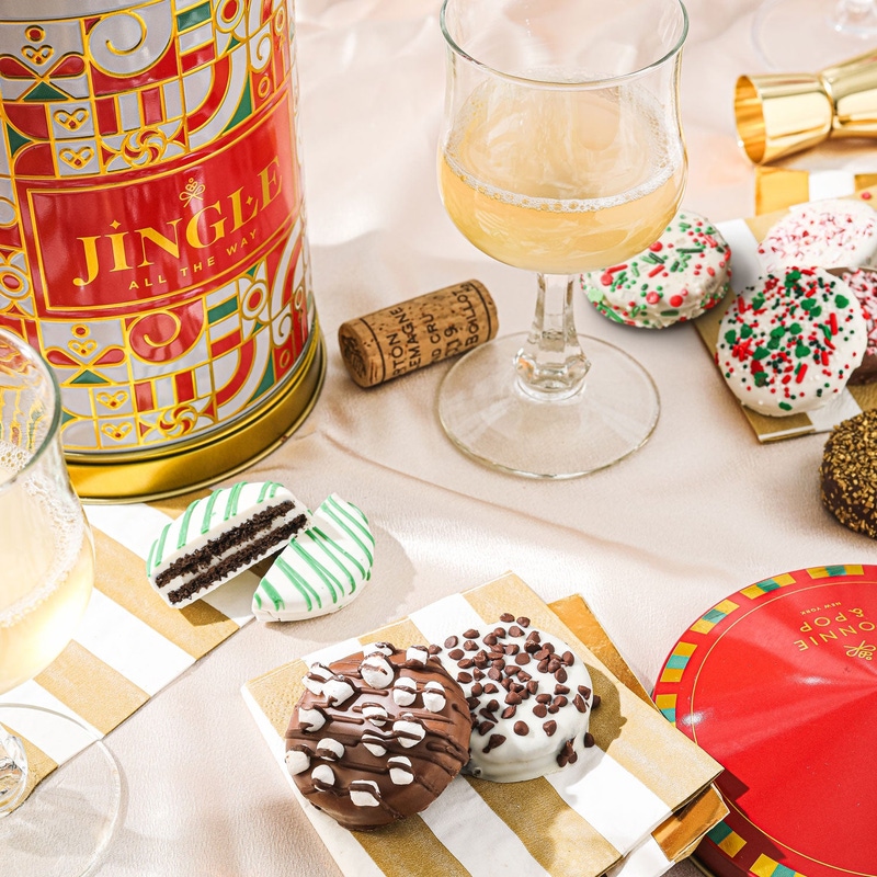 Musical Cookie Tin with Chocolate Covered Oreos
