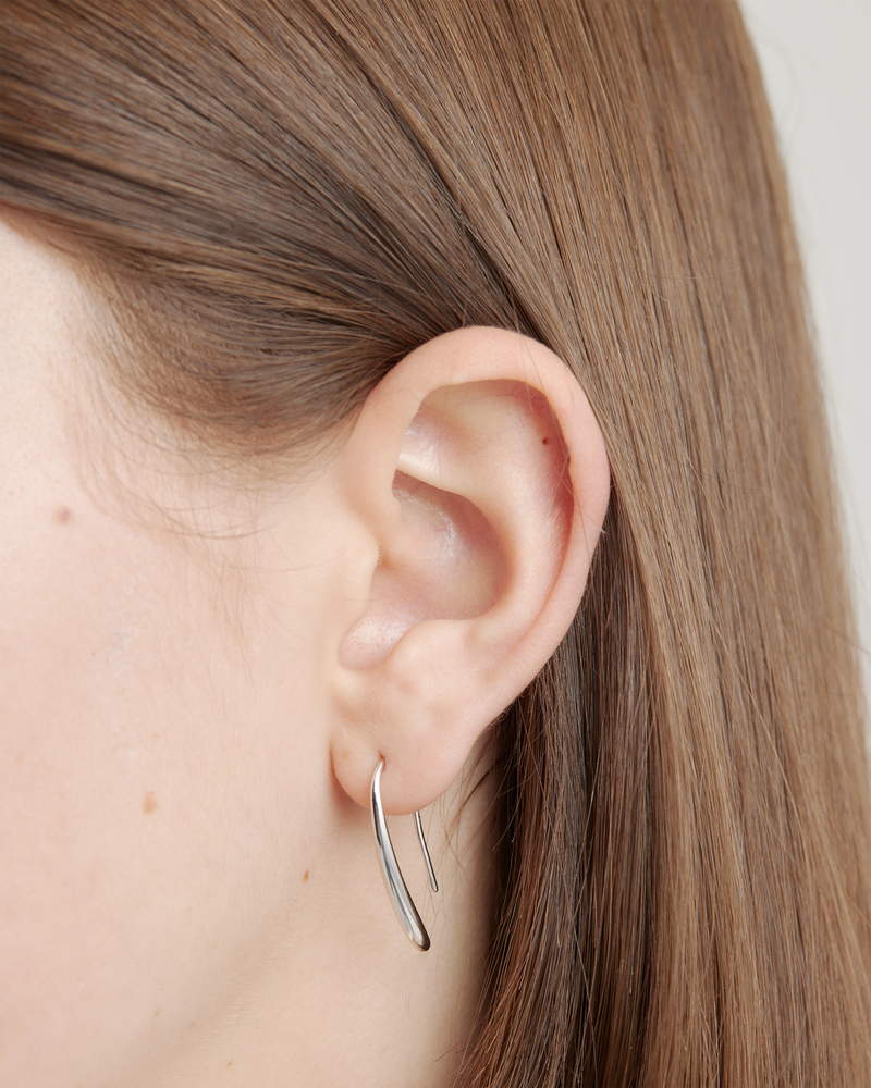 Silver Threader Drop Earrings