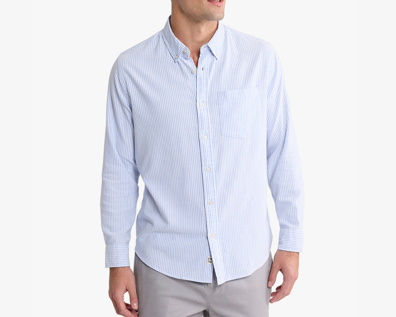 Salty Oxford Shirt, Light Blue Stripe
