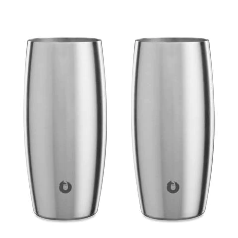 Stainless Steel Beer Glass, Set of 2