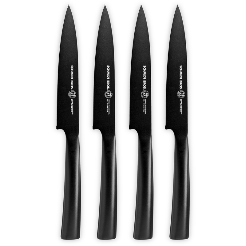 Jet Black 4-Piece Steak Knife Set