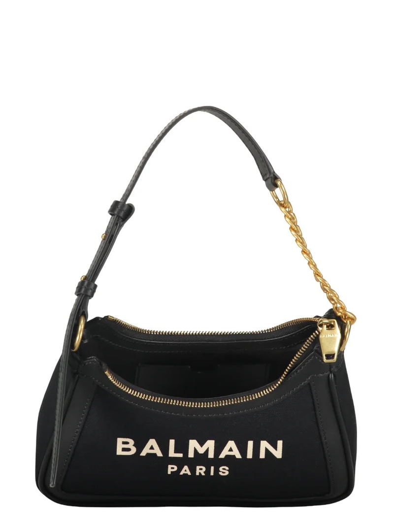 B-Army Shoulder Canvas and Leather Bag