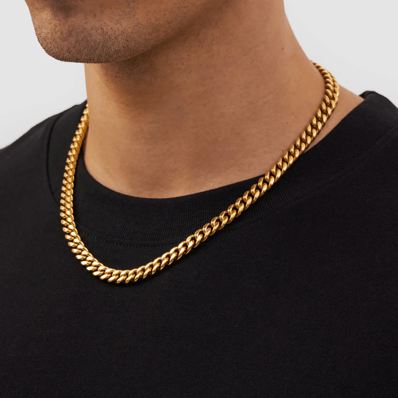 18K Gold Cuban Chain 8mm