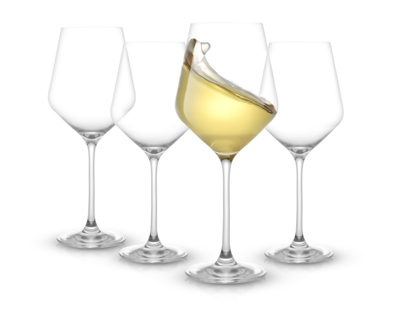Layla European Crystal White Wine Glasses, Set of 4