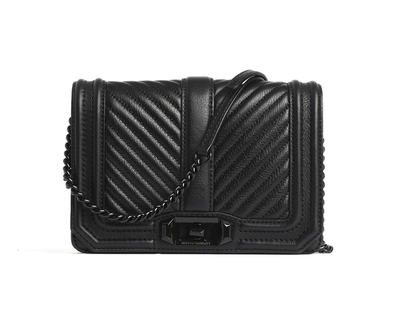 Chevron Quilted Small Love Crossbody