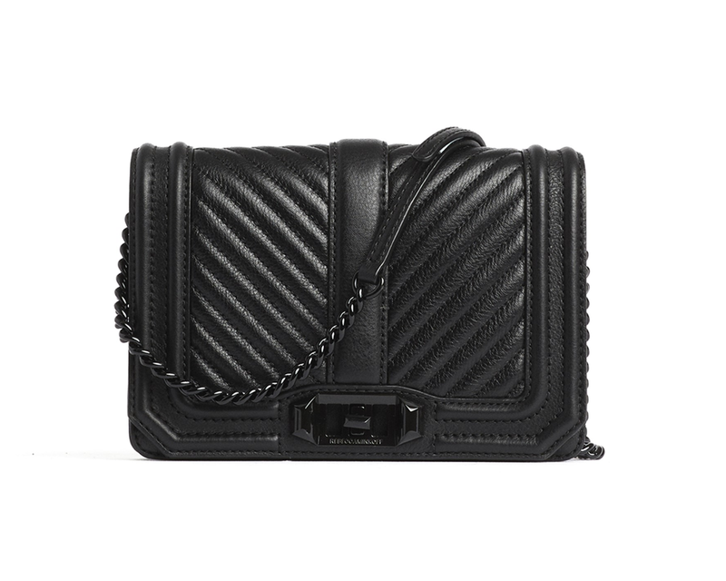 Chevron Quilted Small Love Crossbody