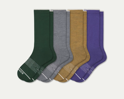 Men's Merino Wool Blend Calf Sock 4-Pack