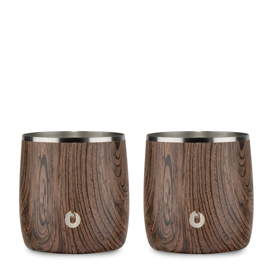 Stainless Steel Rocks Glass Set of 2