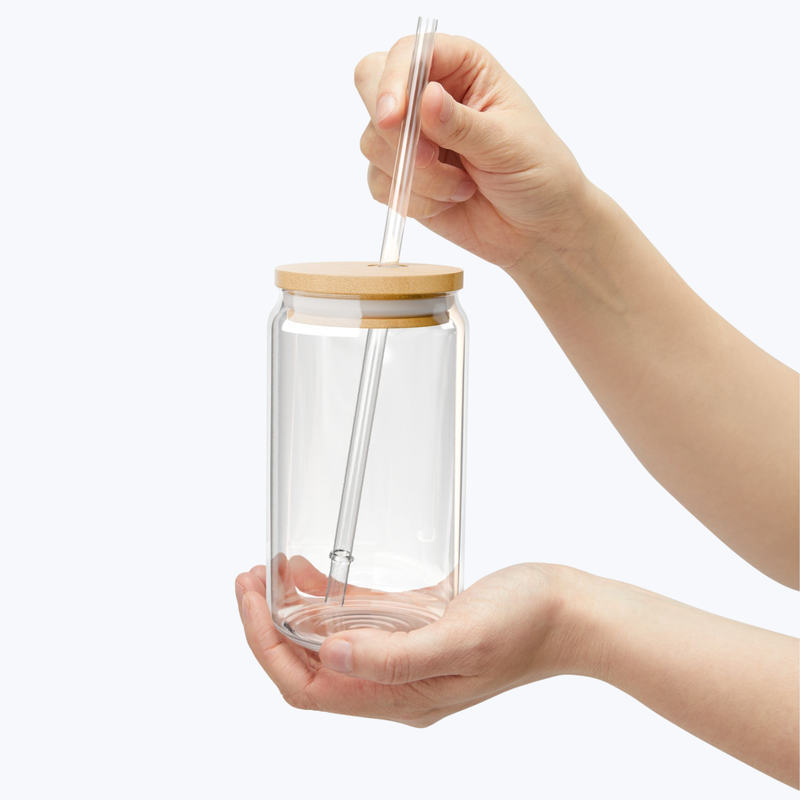 Branded Sipper Glass, 16oz