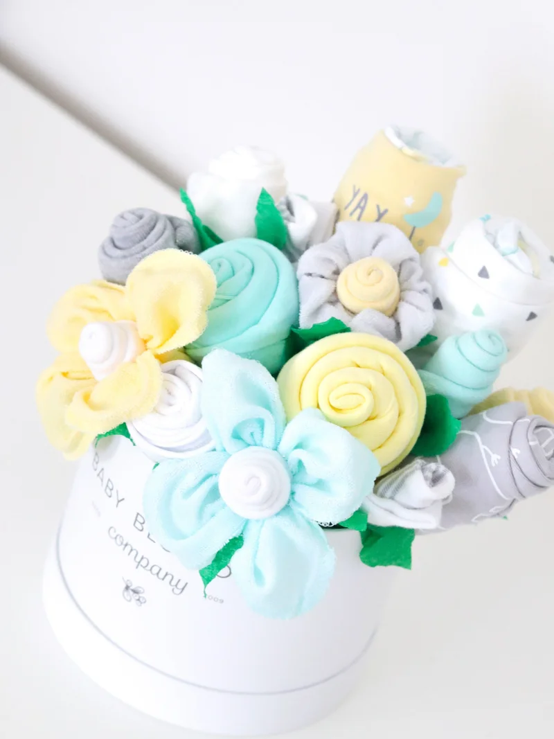 Deluxe Hatbox Bouquet Baby Bundle