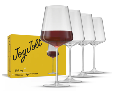 Sidney Red Wine Glasses, Set of 4