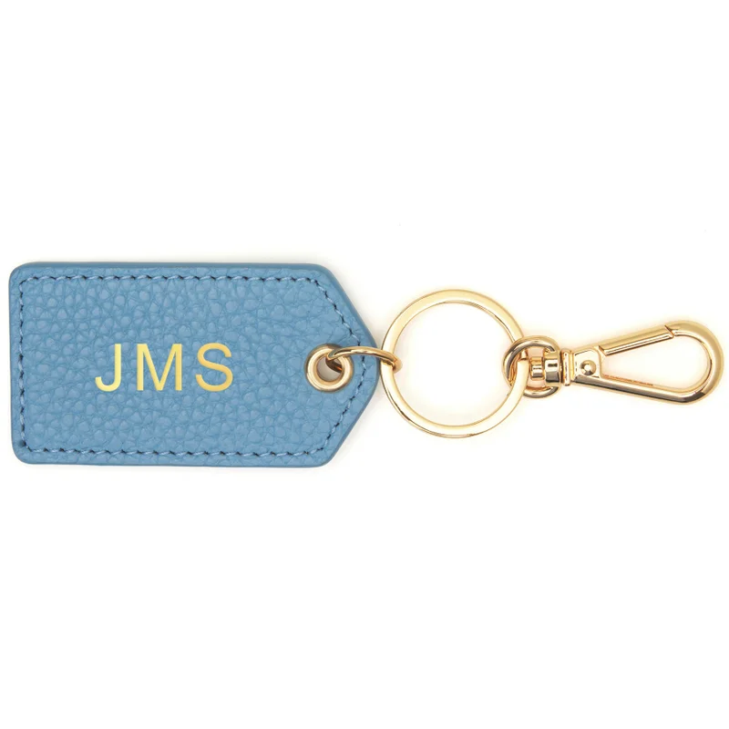 Monogrammed Cleo Leather Key Fob