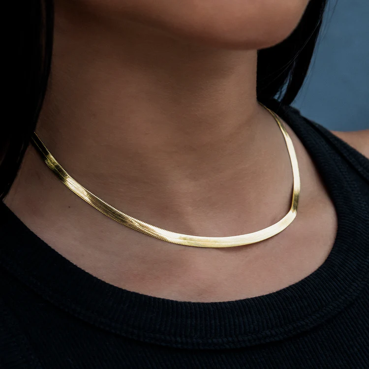 Women's 4mm Herringbone Necklace