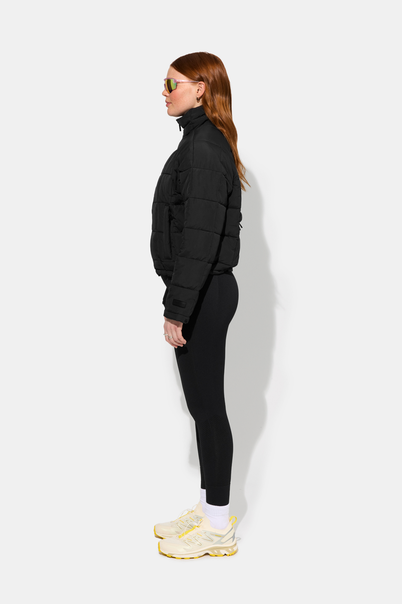 Nellie Packable Puffer Jacket, Black