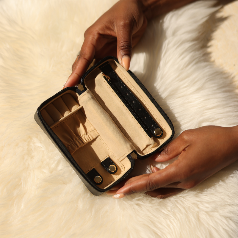 MadeByKwest vegan leather travel jewelry case - Christmas gift for mom 2026 - $98