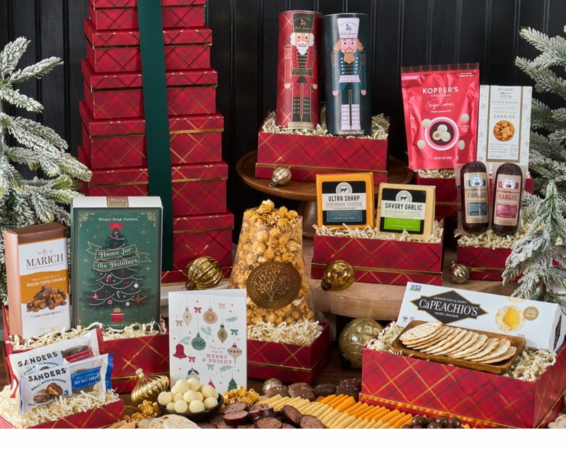 Season's Greetings Gift Tower