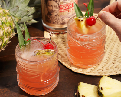 Crystal Tiki Tumblers, Set of 2