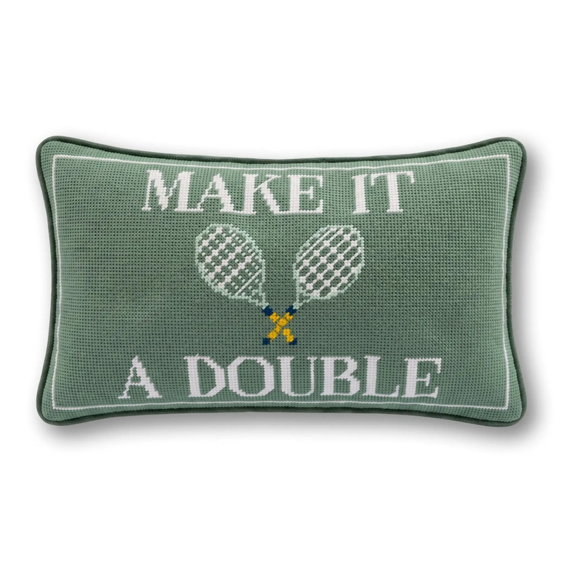 Sports Needlepoint Pillow