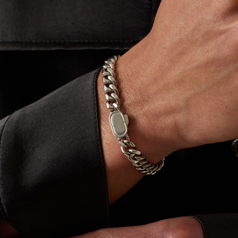 Silver Cuban Bracelet 8mm