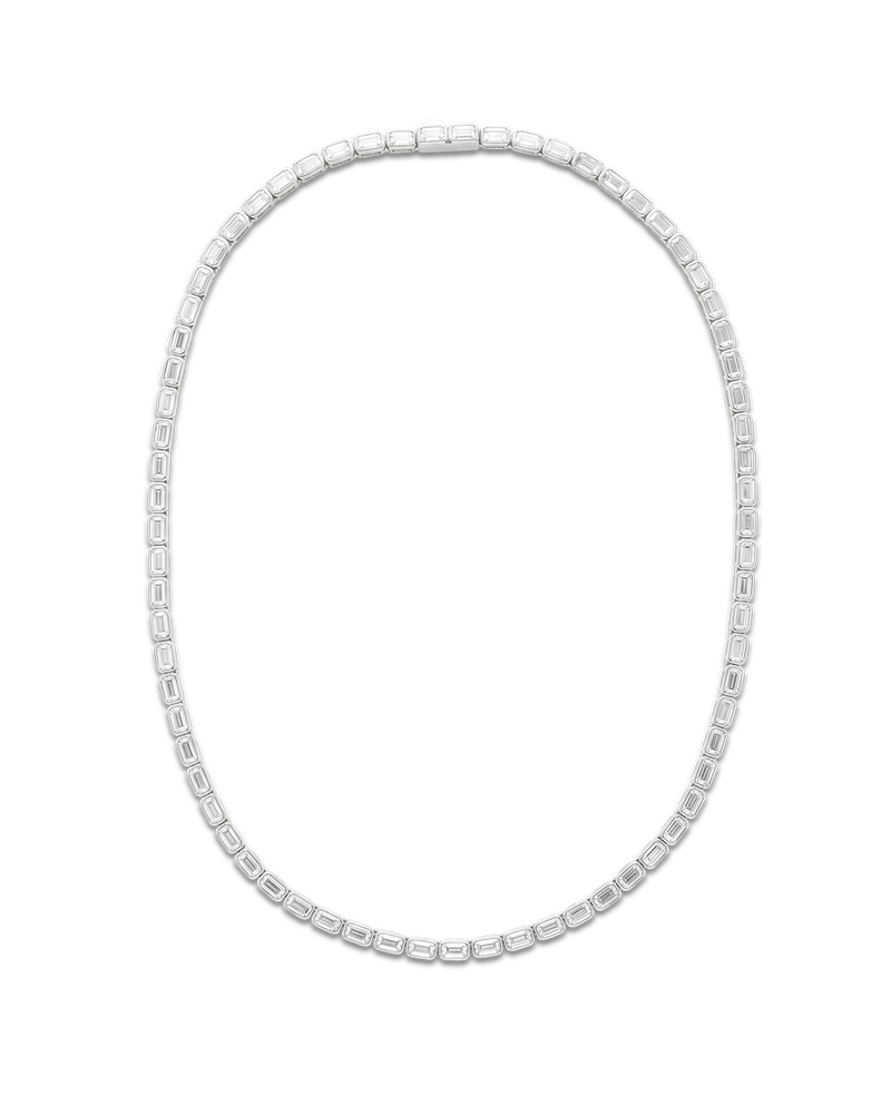 Helene Emerald Cut Tennis Necklace