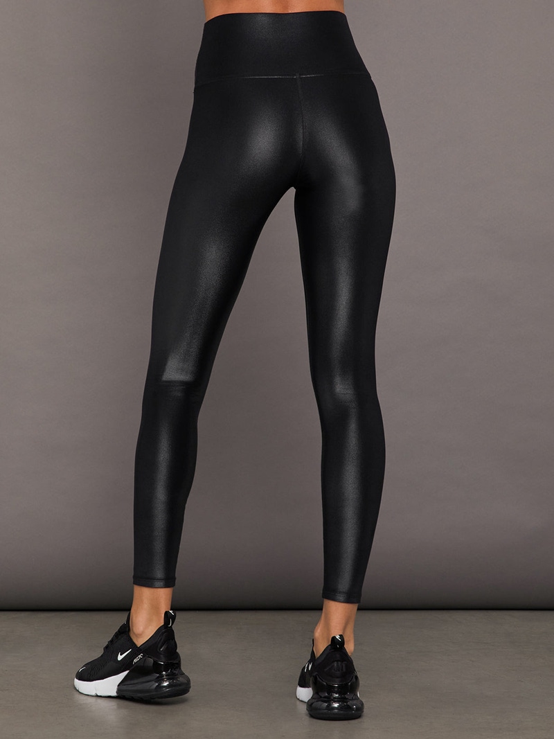 High Rise Legging in Takara Shine, Black