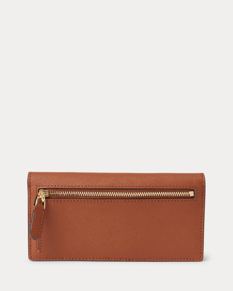 Crosshatch Leather Slim Wallet