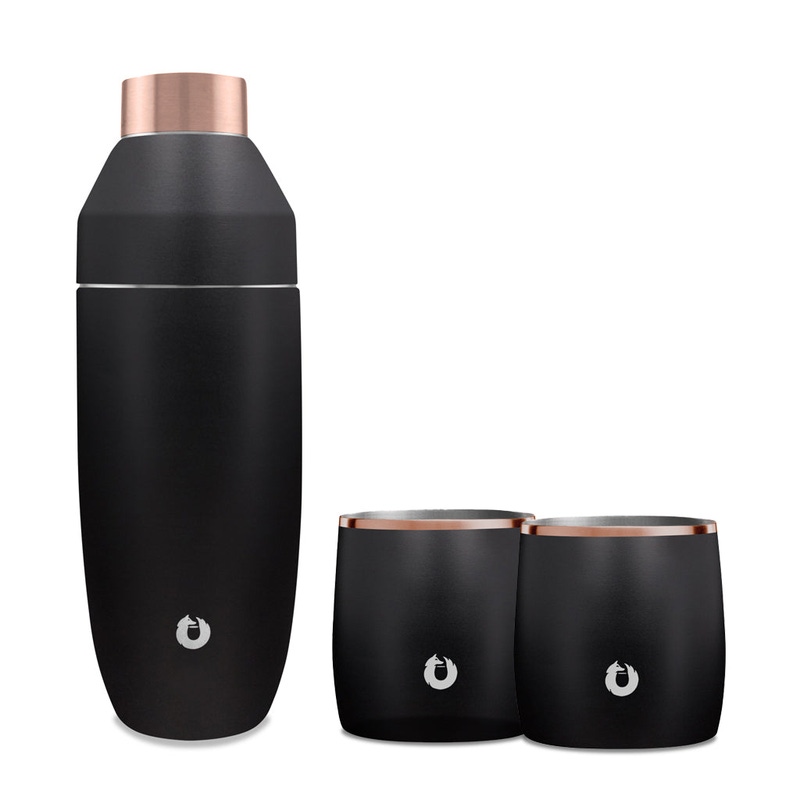 Stainless Steel Cocktail Shaker and Rocks Barware Set