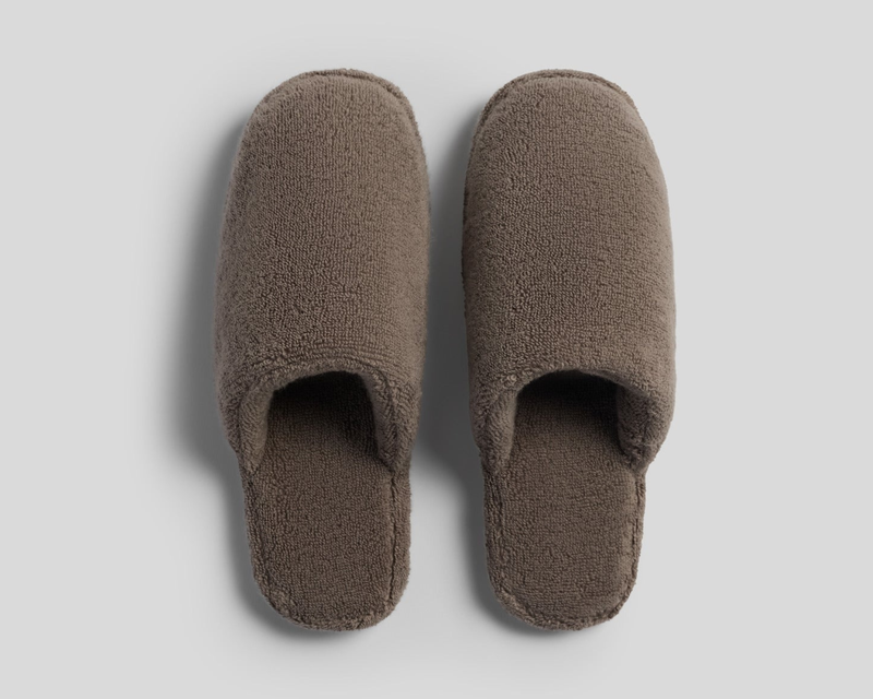 Classic Plush Slippers, Warm Grey