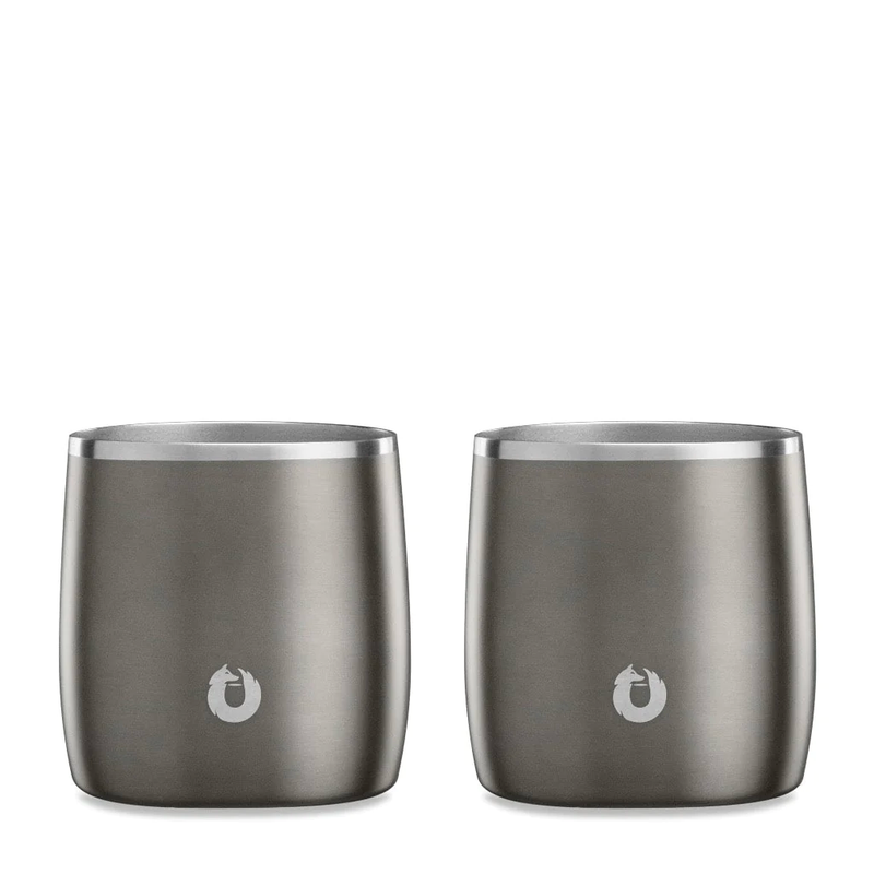 Stainless Steel Rocks Glass Set of 2