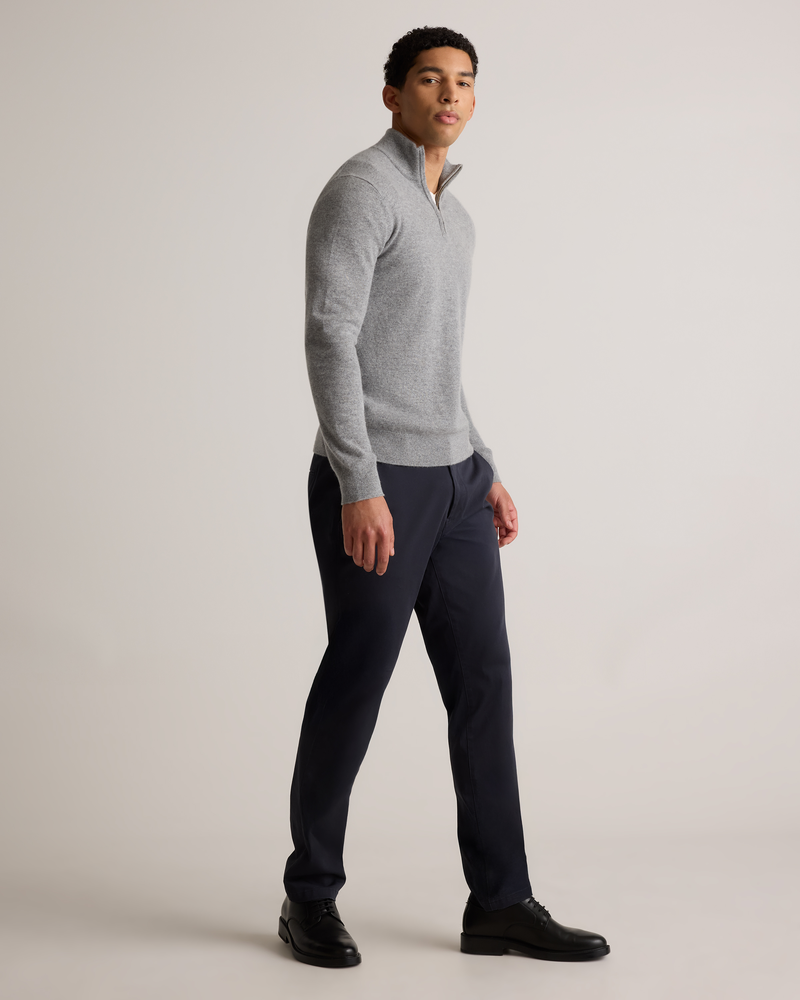 Mongolian Cashmere Quarter Zip Sweater