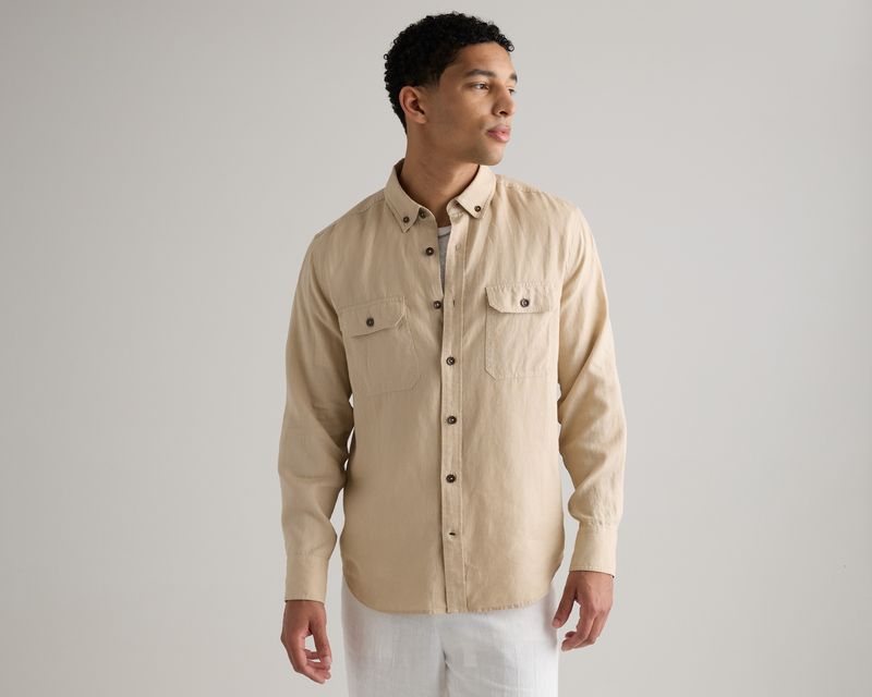 100% European Linen Utility Shirt