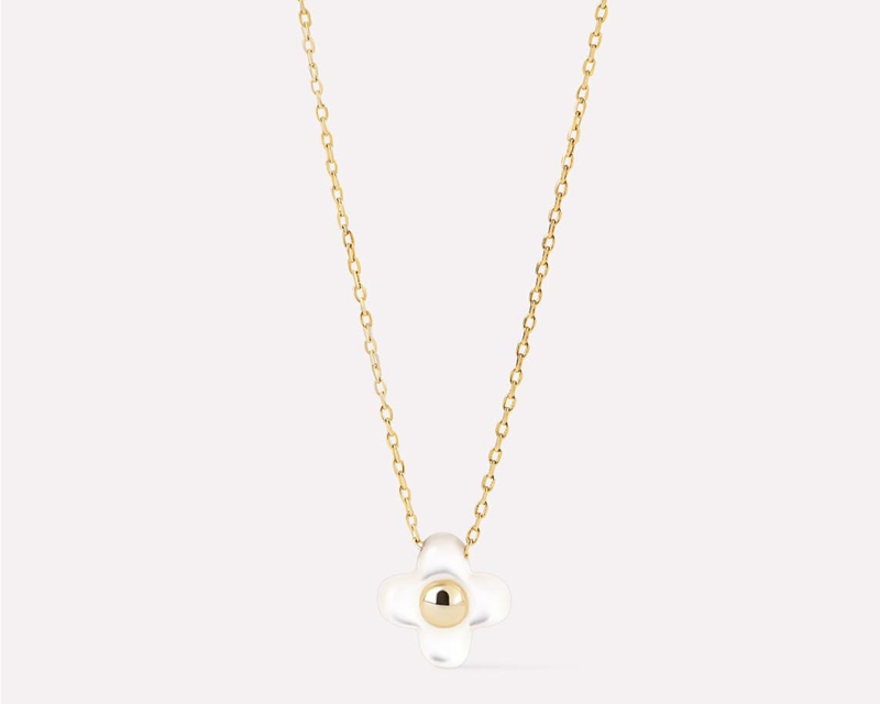 Liora Pendant Mini Mother of Pearl Flower Necklace