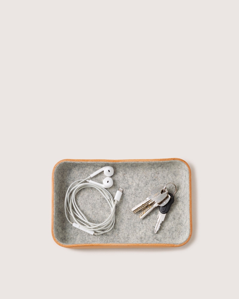 Leather & Merino Wool Small Tray