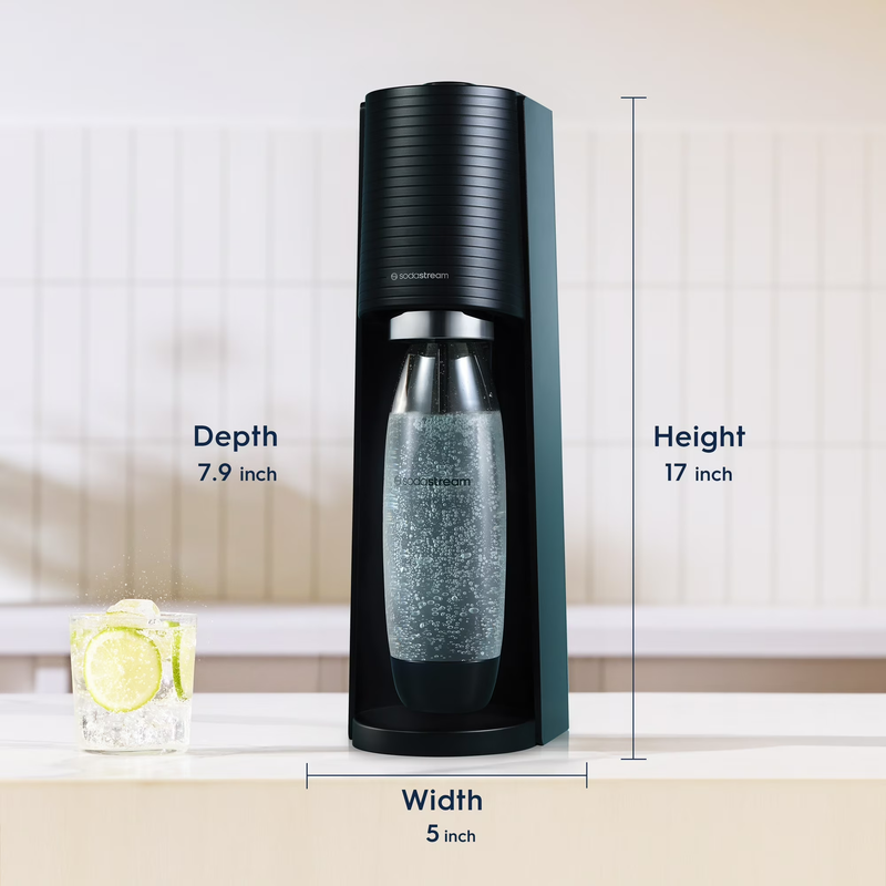 Terra Sparkling Water Maker with CO2 and Carbonating Bottle