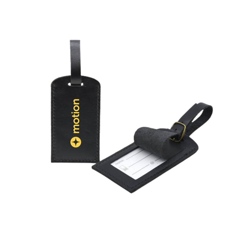 Branded Outpost Leather Luggage Tag
