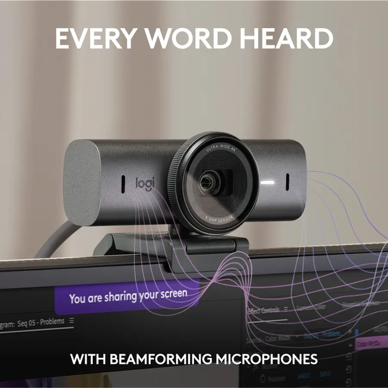 MX Brio Ultra HD 4K Video Conference, Gaming and Streaming Webcam