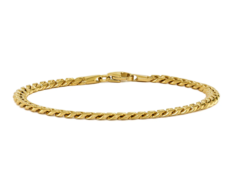 14K Gold Cuban Chain Bracelet
