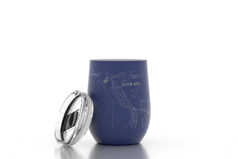 Well Told hometown map etched wine tumbler - white elephant gift 2026 - $30
