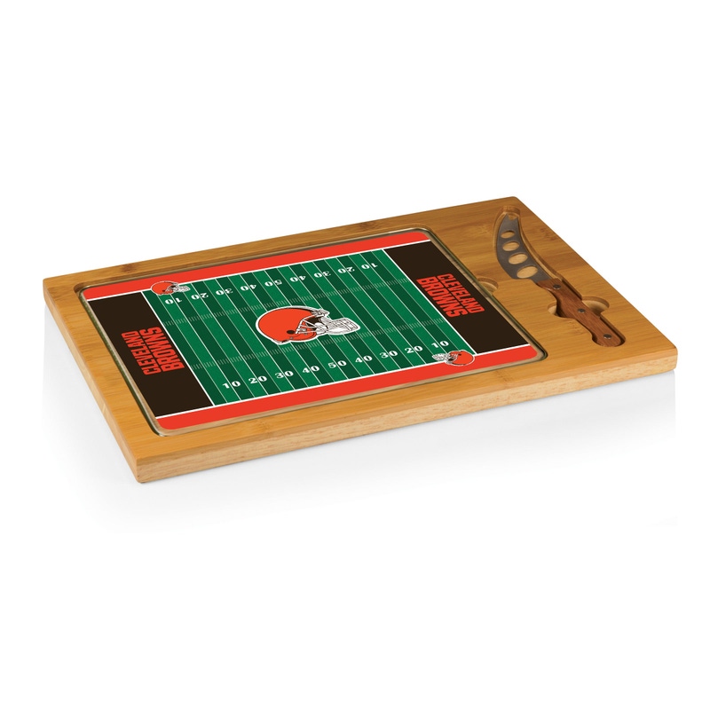 NFL Icon Glass Top Cutting Board & Knife Set
