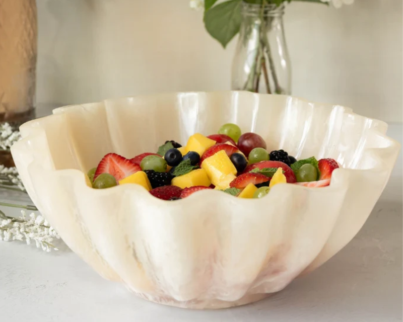 Resin Scalloped Bowl
