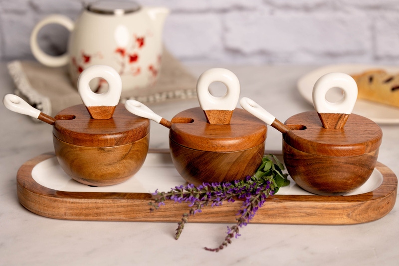 Dipping Bowl and Charcuterie Utensils 7-Piece Set
