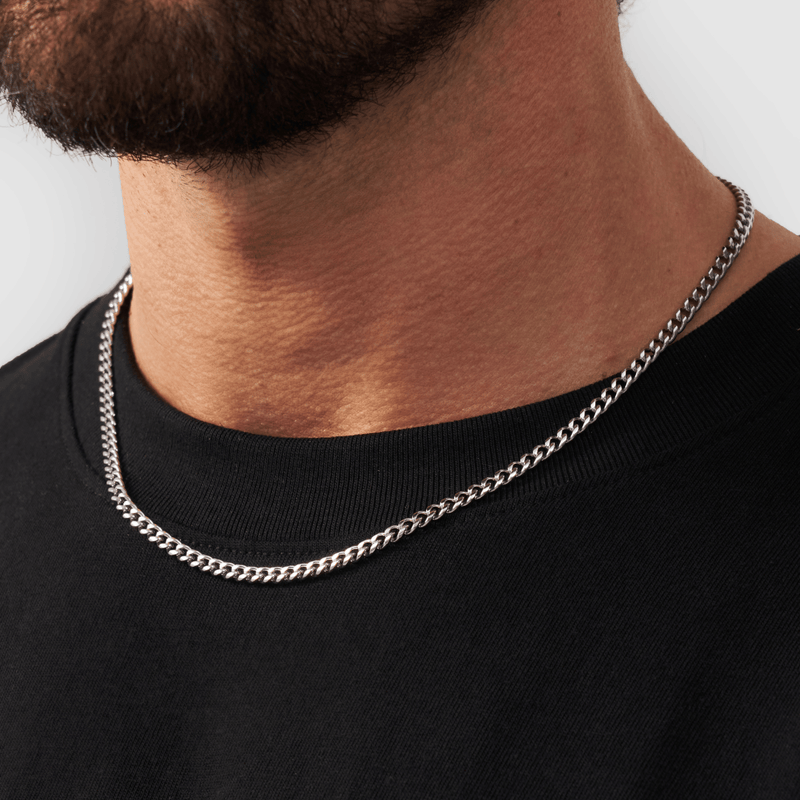 Silver Cuban Chain 4mm