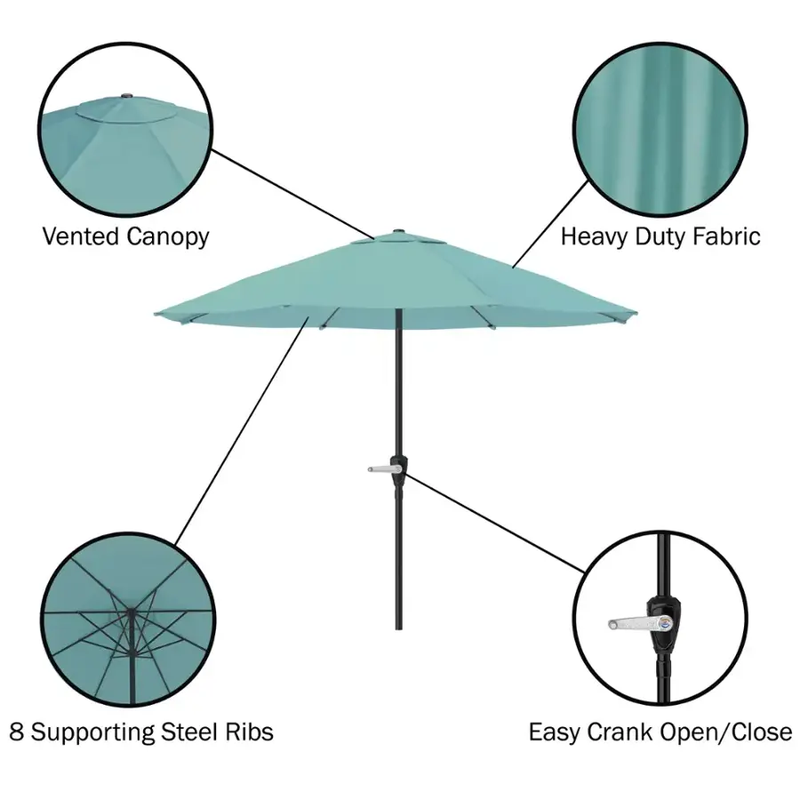 9' Easy Crank Patio Umbrella