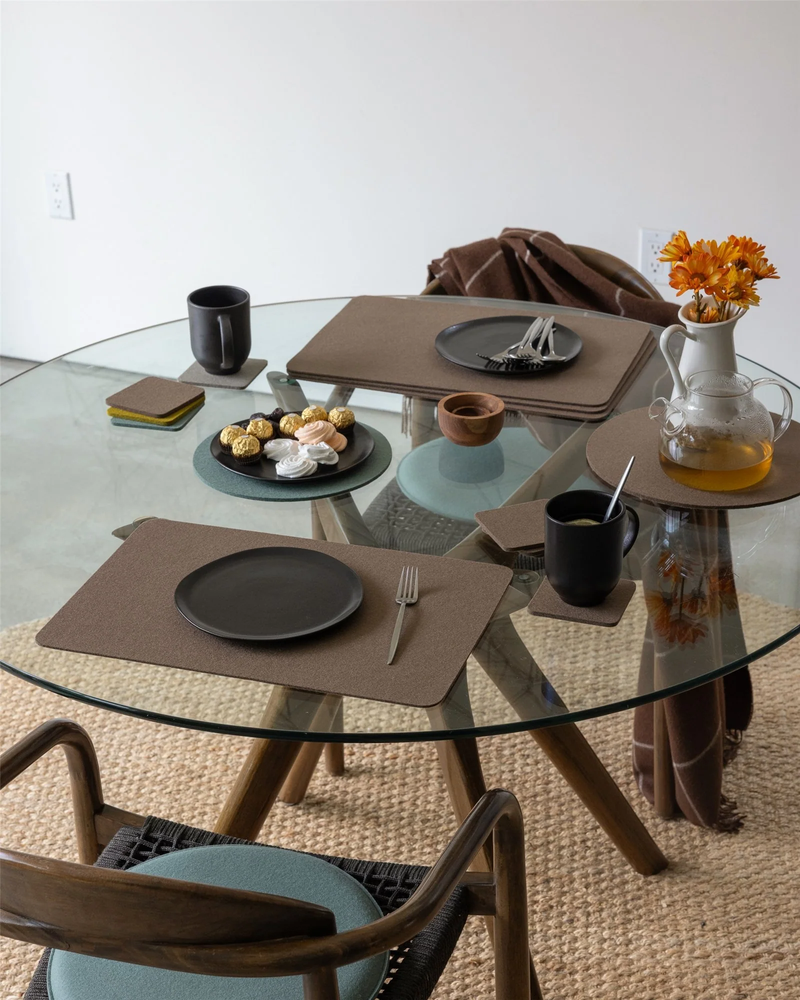 Merino Wool Rectangle Placemat 4-Pack