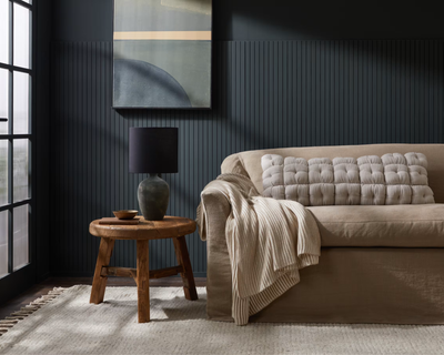 Organic Two-Tone Rib Knit Throw