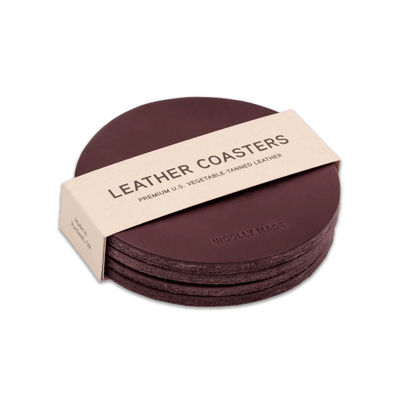 Leather Coaster Set of 4