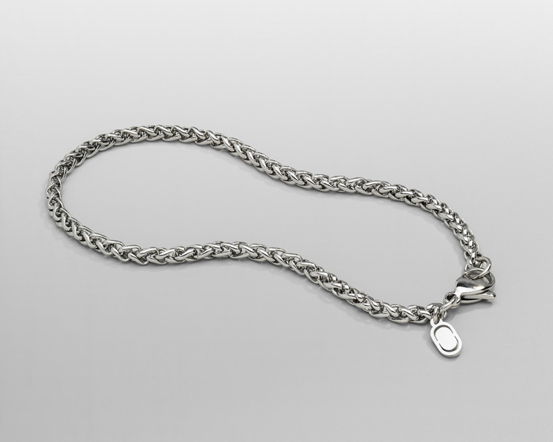 Silver Wheat Bracelet 3mm