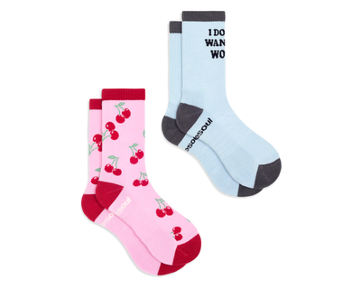 Chloe Cherry High Sock 2 Pack