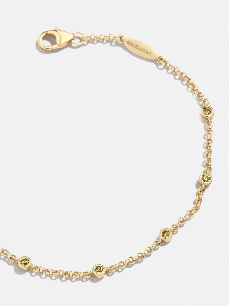 Yasmine 18K Birthstone Bracelet