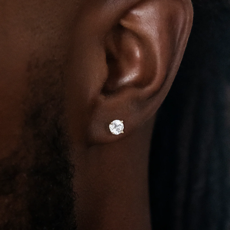 5mm Round Cut CZ Stud Earrings
